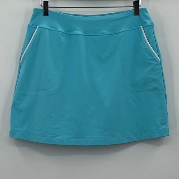 Footjoy Pocket Trim Knit Skort in Aqua - Size Medium - Picture 2 of 7